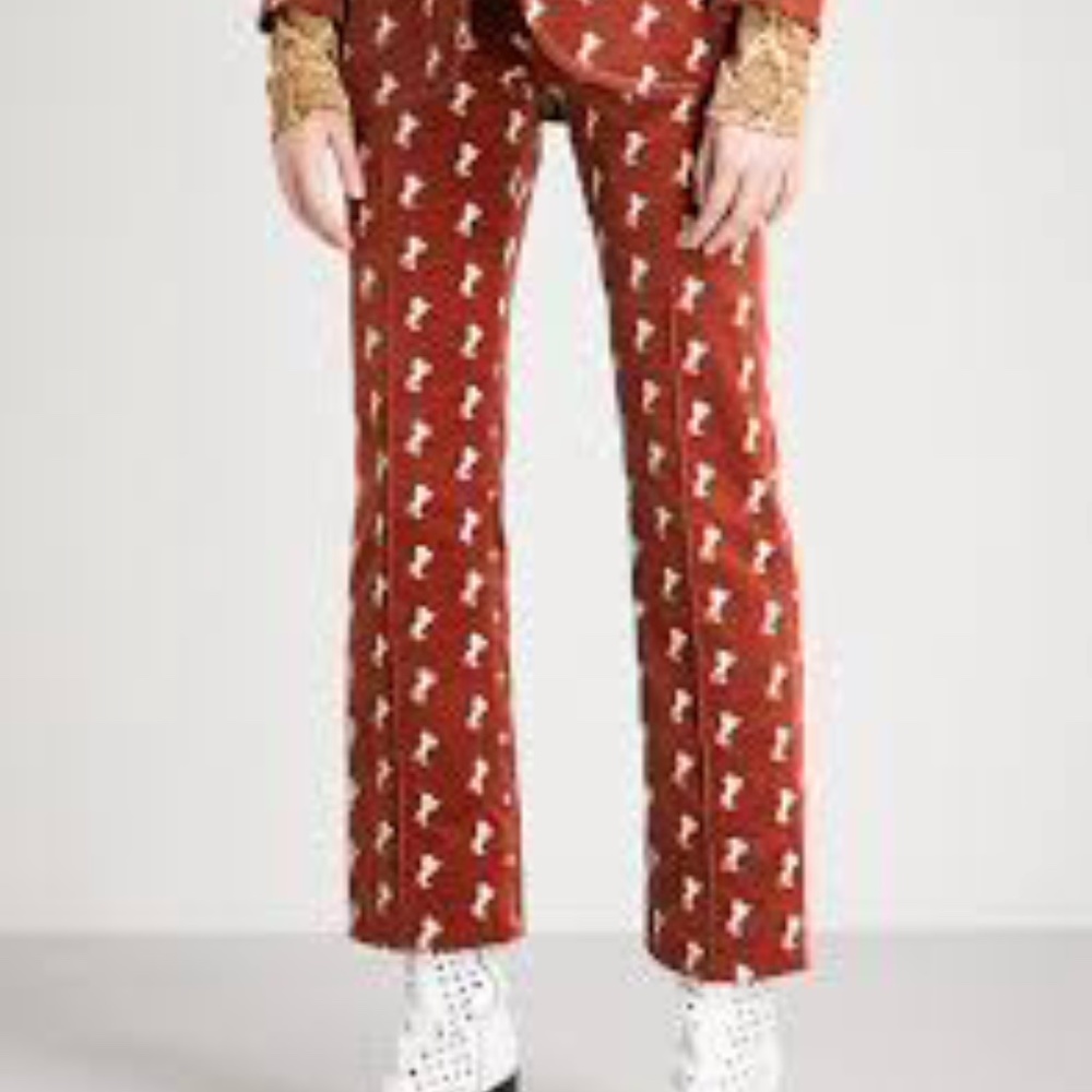 Chloe Velvet Horse Embroidered Pant
